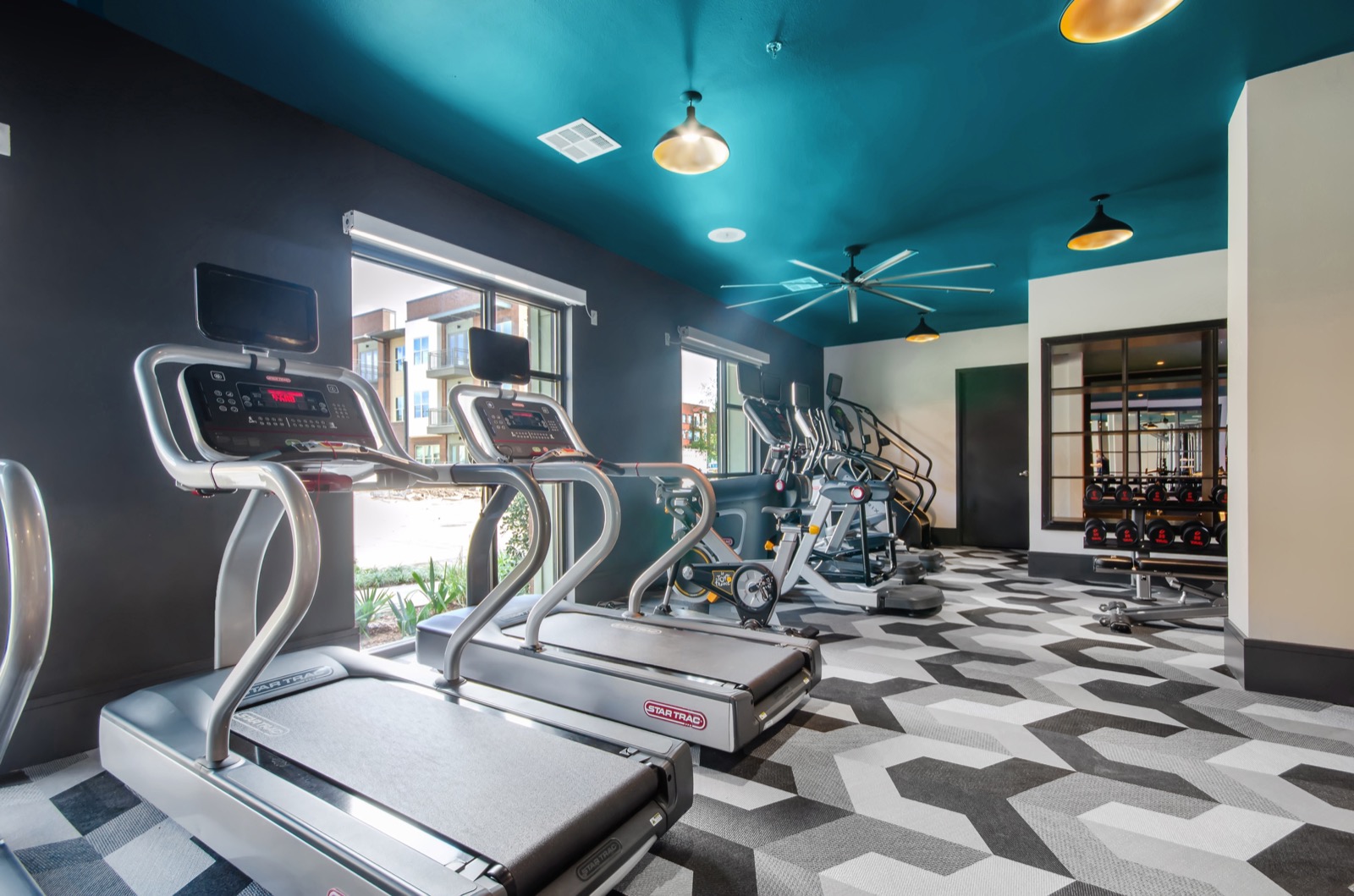 Fitness center with cardio equipment